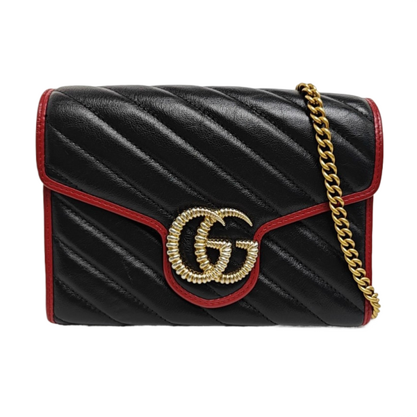 GG Marmont Mini Quilted Calfskin Black