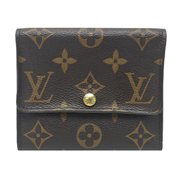 ANAIS Monogram Coated Canvas Brown Wallet
