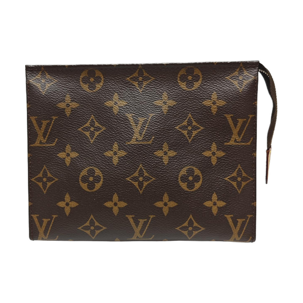 TOILET POCKET 19 Monogram Coated Canvas Brown