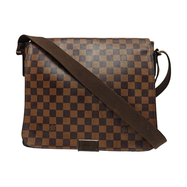DISTRICT MM Damier Ebene Coated Canvas Brown