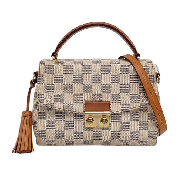 CROISETTE Damier Azur Coated Canvas White