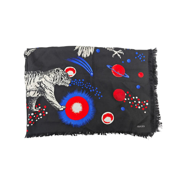 Black Mulberry Silk Scarf