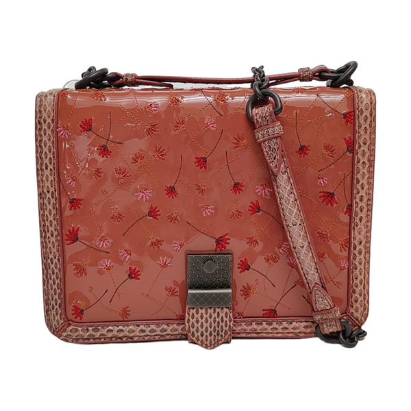 Patent Leather Shoulder Bag Beige