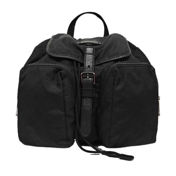 Monogram Nylon Backpack Black