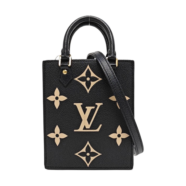 SAC PLAT Mini Monogram Calfskin Black