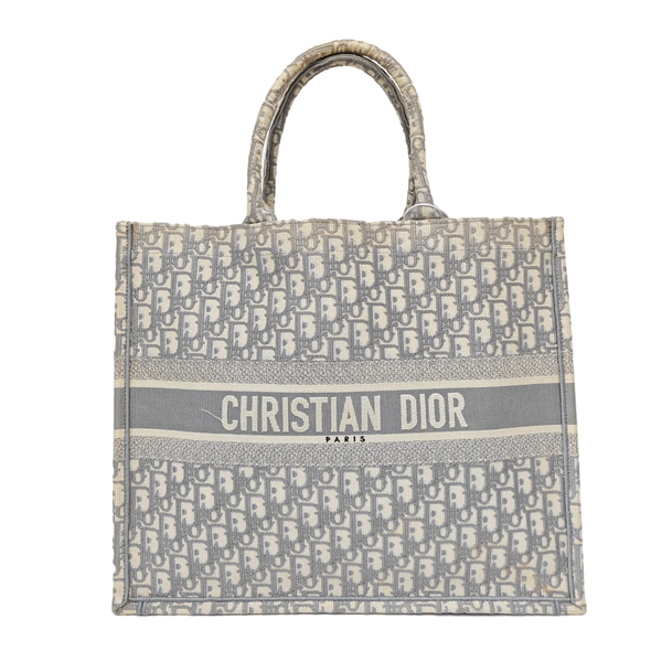 Book Tote Large Oblique Canvas Gray