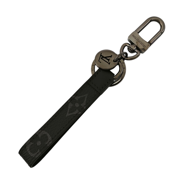 Coated Canvas Bag Charm Black