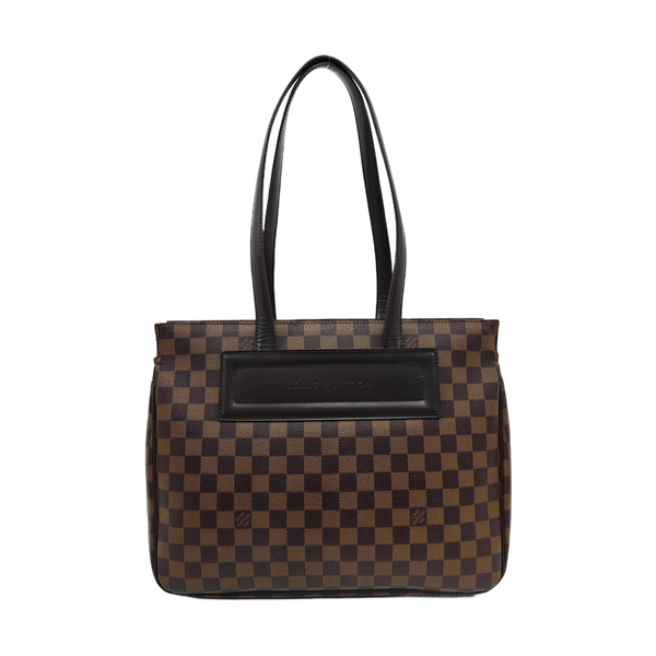 PARIOLI PM Damier Ebene Coated Canvas Brown