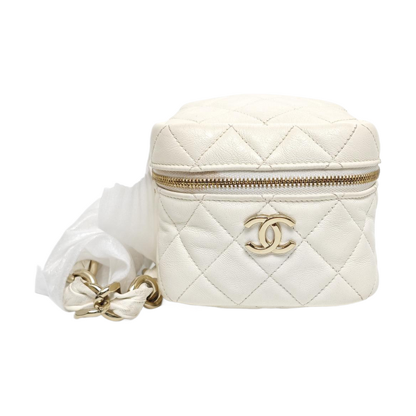 Quilted Lambskin White