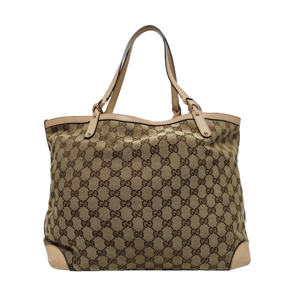 Monogram Canvas Tote Bag Brown