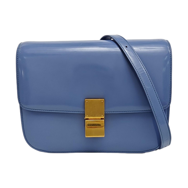 CLASSIC BOX Medium Calfskin Blue