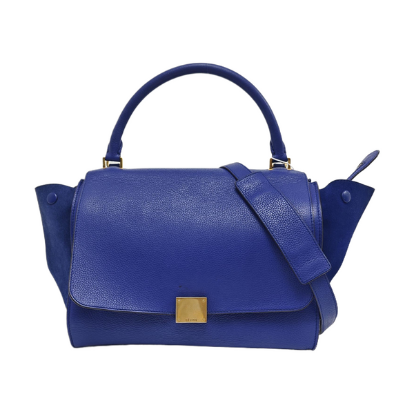 TRAPEZE Medium Calfskin Blue