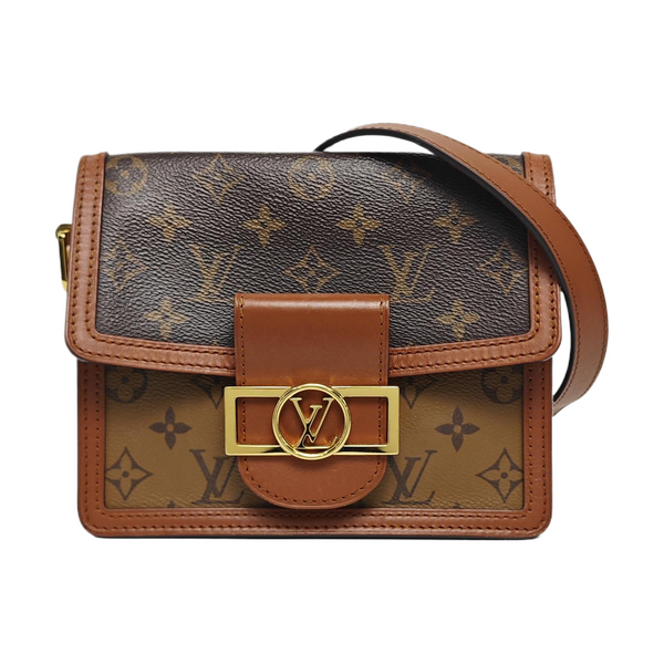 DAUPHINE Mini Monogram Coated Canvas Brown