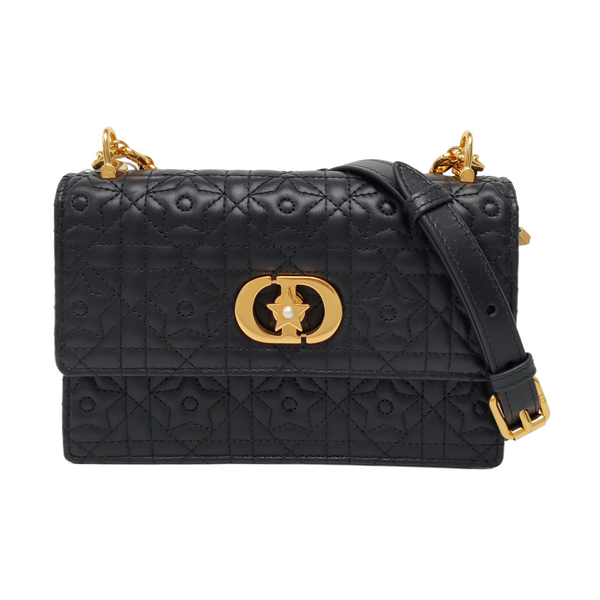 Miss Caro Mini Cannage Lambskin Black