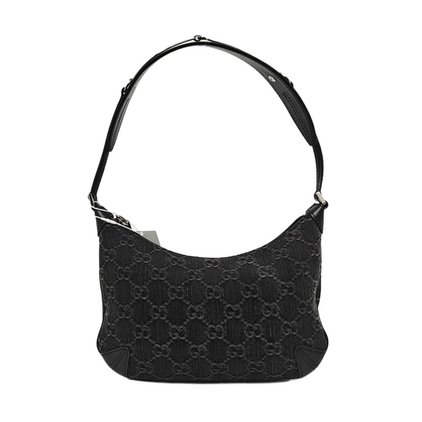 Horsebit Slim Small Monogram Denim Gray