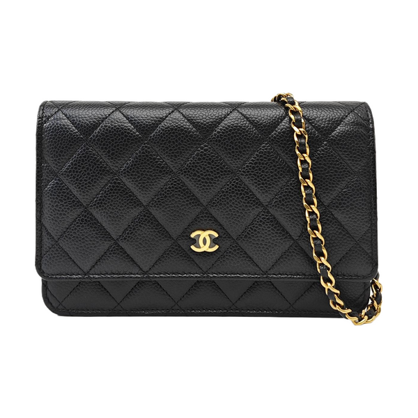 WOC Quilted Grained Calfskin Black