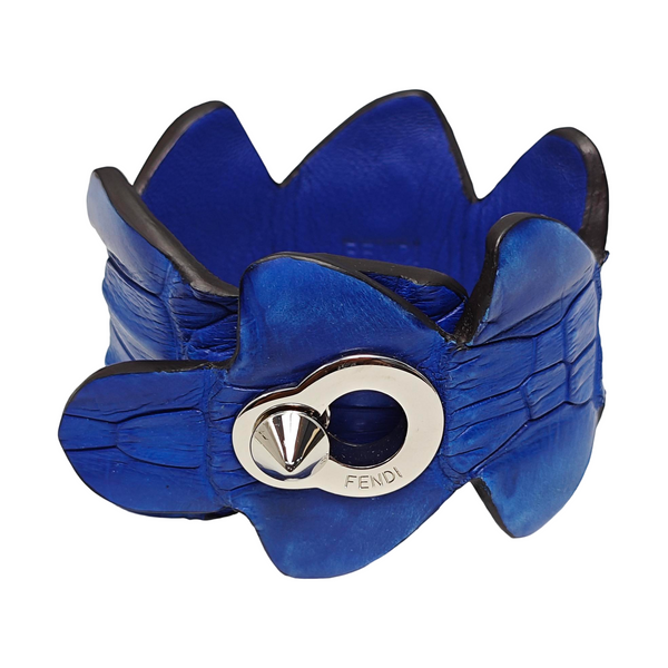 Leather Blue Bangle