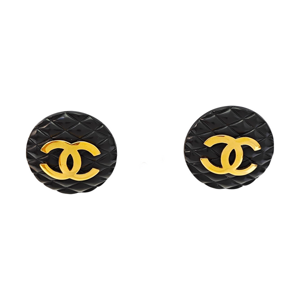 Metal Black Clip On Earrings
