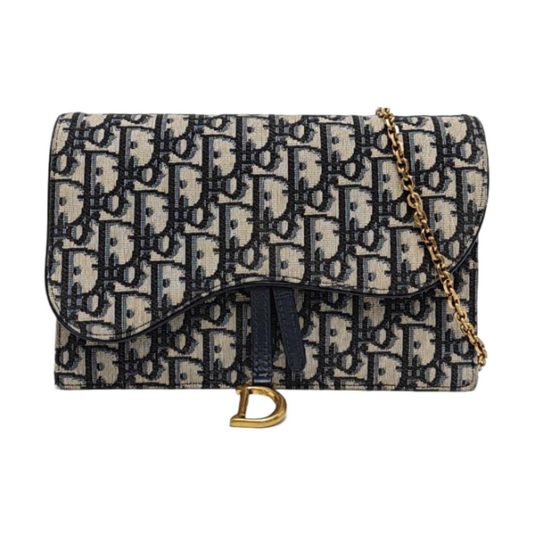 Saddle Mini Oblique Canvas Blue