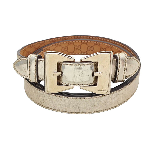 Leather Belt Gold