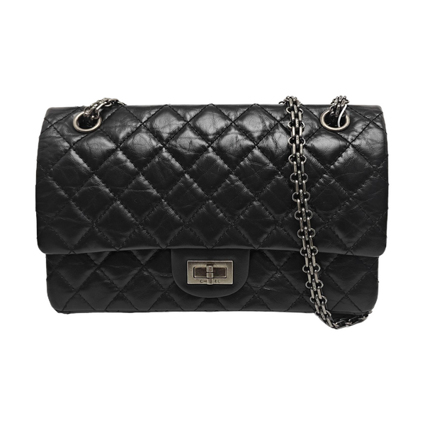 2.55 225 (small) Quilted Calfskin Black
