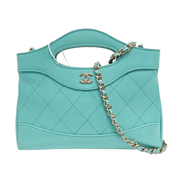 CHANEL 31 Nano Quilted Calfskin Blue