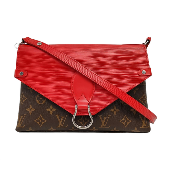 SAINT MICHEL Monogram Coated Canvas Brown