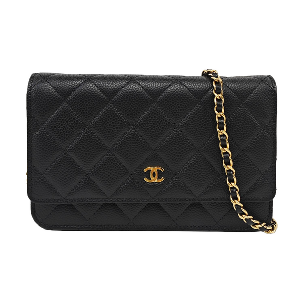WOC Quilted Grained Calfskin Black