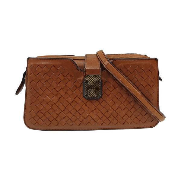Calfskin Shoulder Bag Brown