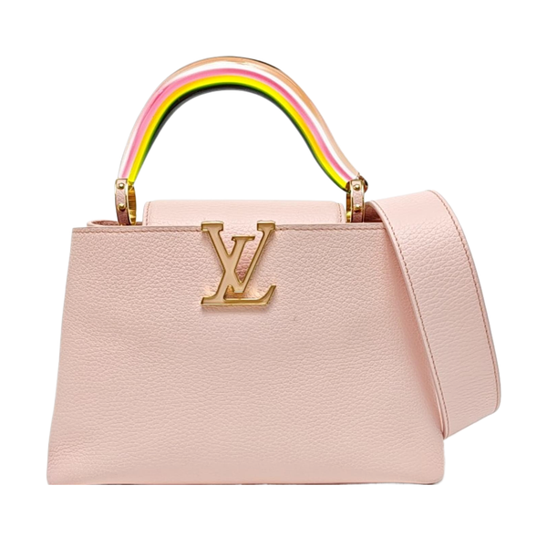 Authenticated pre-owned CAPUCINES PM Calfskin Pink - Shoulder Bag at Looply