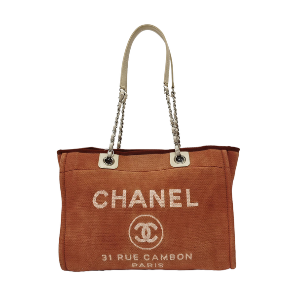 Authenticated pre-owned DEAUVILLE Canvas Brown - Tote Bag at Looply