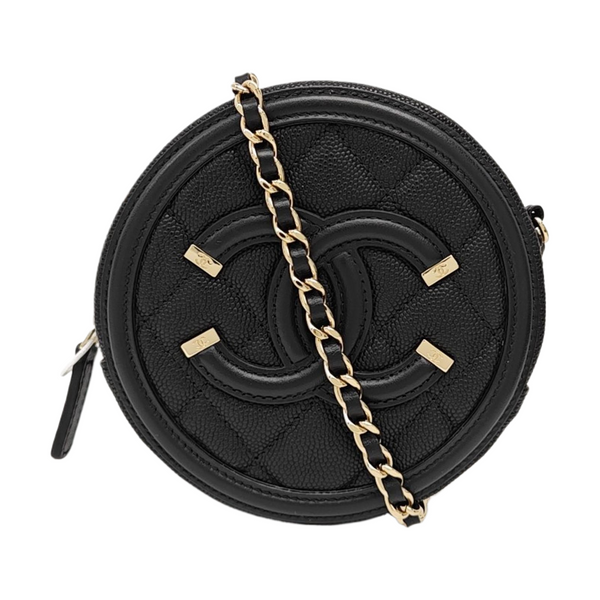 FILIGREE Quilted Grained Calfskin Black