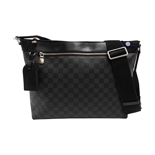 Damier Graphite Coated Canvas Crossbody Bag Gray