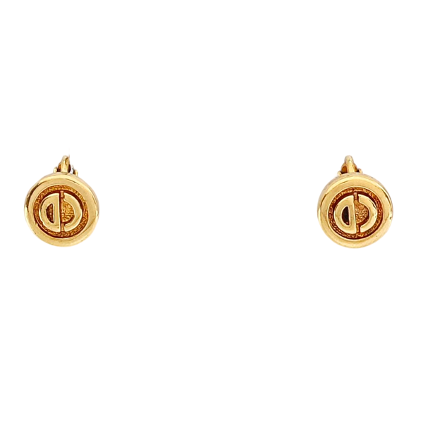 Petit CD Metal Gold Clip On Earrings