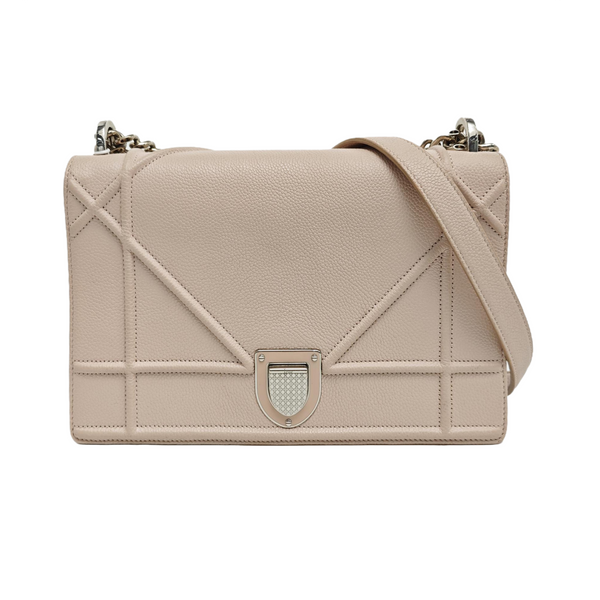 Diorama Medium Cannage Calfskin Pink