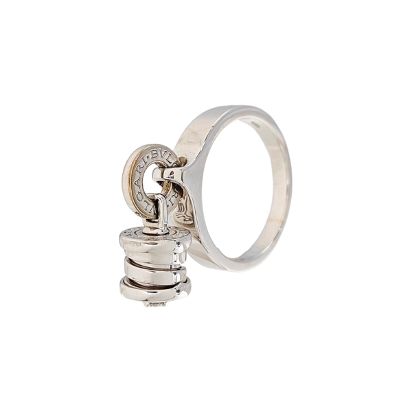 18k White Gold Silver Ring EU 53