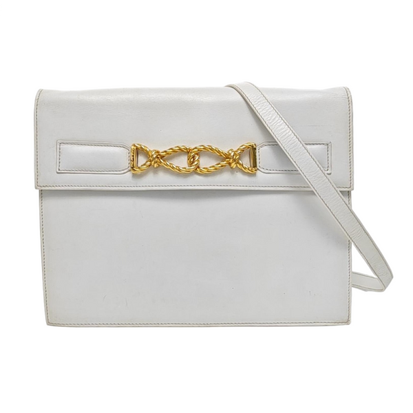 Calfskin Shoulder Bag White