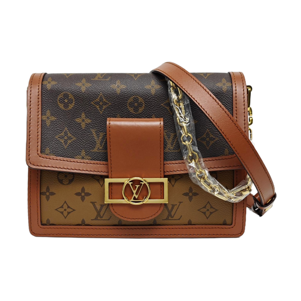 DAUPHINE MM Monogram Coated Canvas Brown