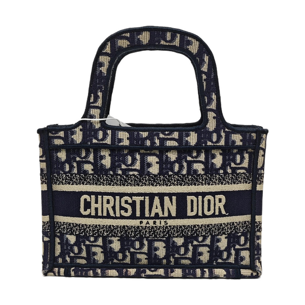 Book Tote Mini Canvas Blue