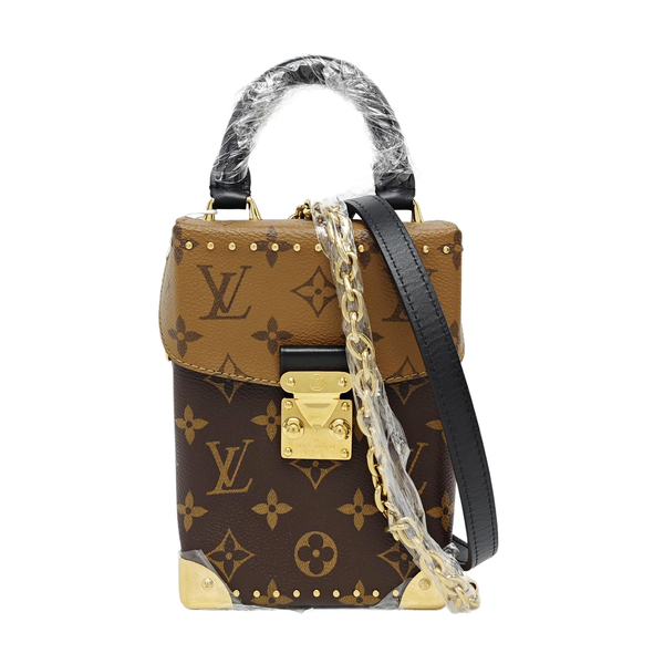 CAMERA BOX Monogram Coated Canvas Brown