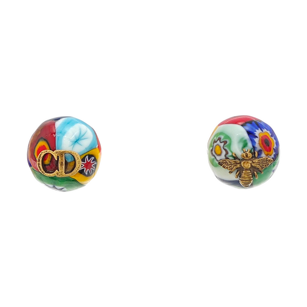 Dior Tribales Metal Multicolor Stud Earrings