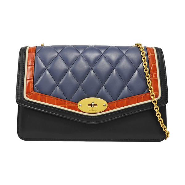 Quilted Calfskin Shoulder Bag Black