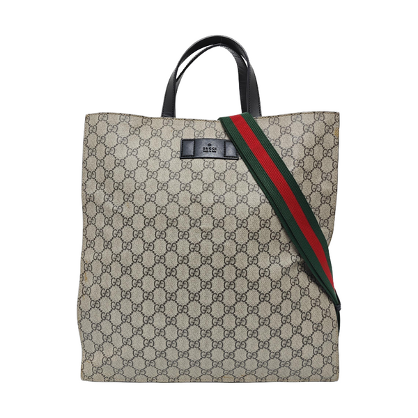 Monogram Coated Canvas Tote Bag Brown