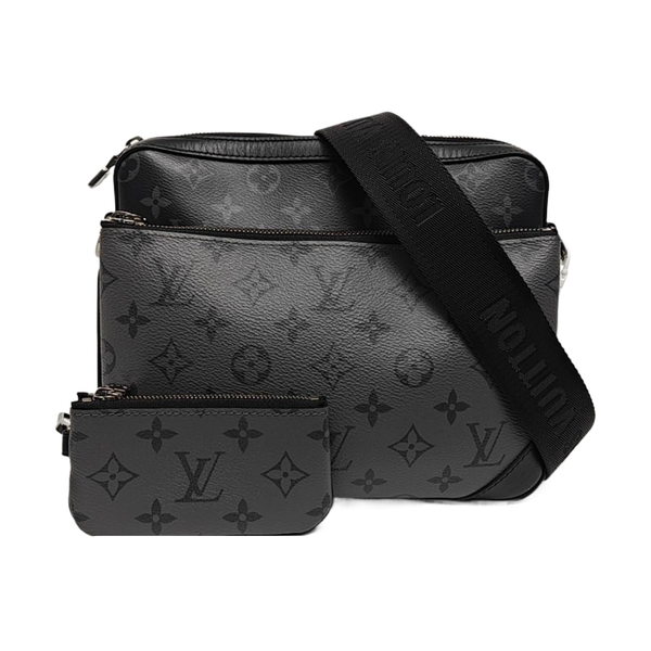 TRIO Monogram Coated Canvas Gray