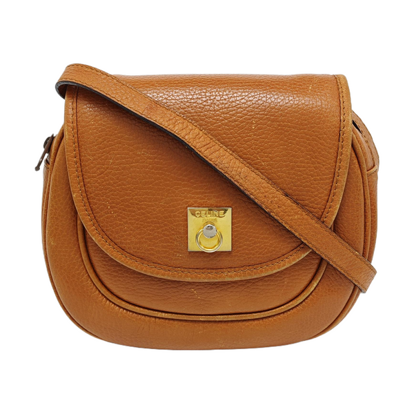 Calfskin Shoulder Bag Brown