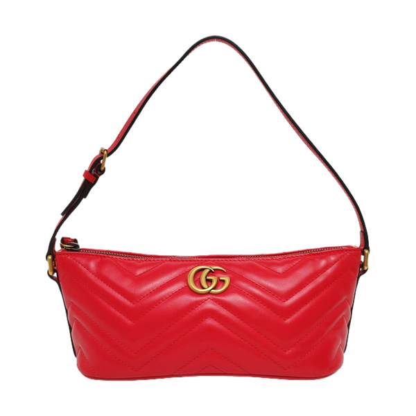GG Marmont Small Quilted Calfskin Red