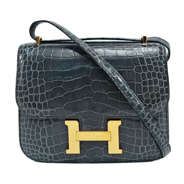 Constance 19 Shiny Porosus Crocodile Blue