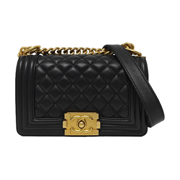 BOY CHANEL Small Quilted Calfskin Black