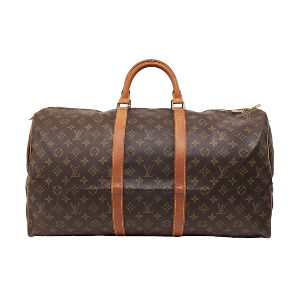 SAC SOUPLE 55 Monogram Coated Canvas Brown