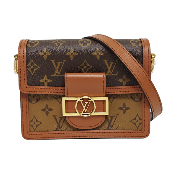 DAUPHINE Mini Monogram Coated Canvas Brown